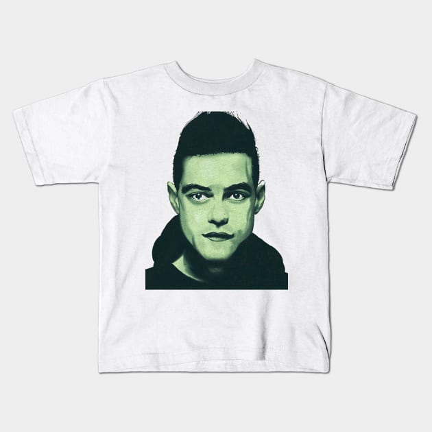 mr rami malek Kids T-Shirt by Thinkerman